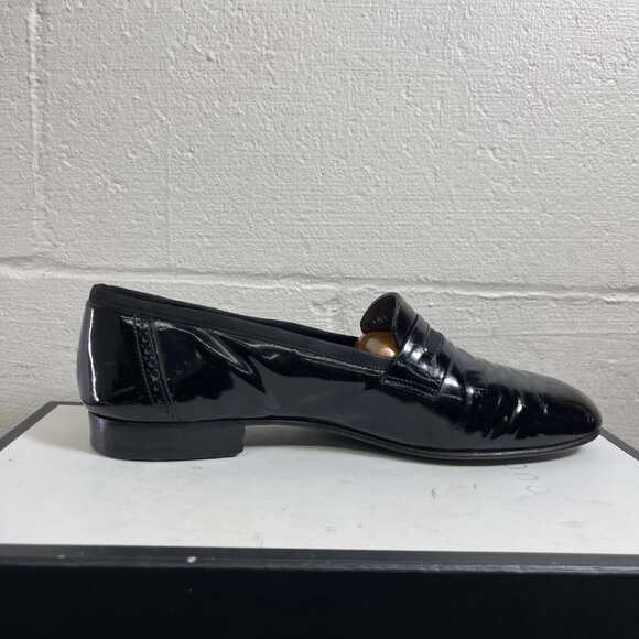 Cesare Bertelli Black Leather Loafer Slip On Dress Shoes Mens 10.5 Made In Italy main image 7